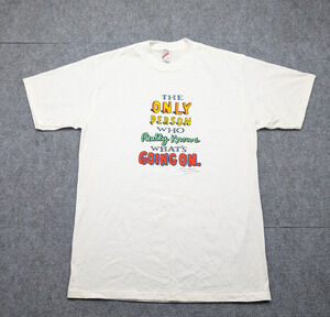 Vintage Hallmark Shirt Mens Large Novelty Gag Gift Boss 90s Shoebox Greetings